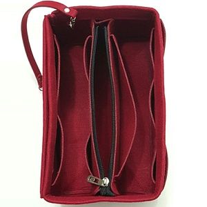 (Medium) Velvet Red Bag Organizer Multipurpose Use